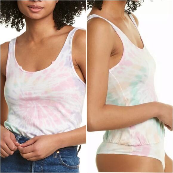 Philanthropy NEW Istanbul tie dye thing bodysuit tank pastel soft casual beach - Picture 8 of 8